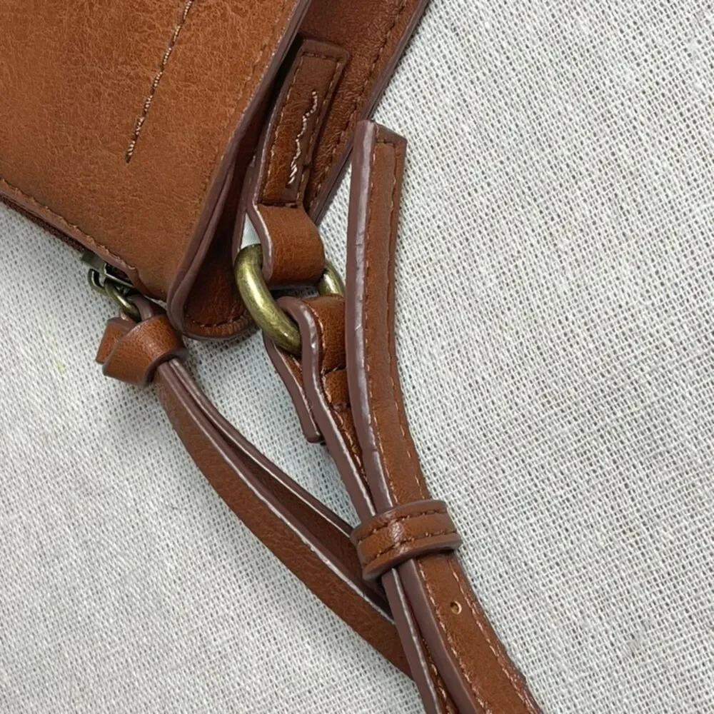 Sonoma | Cognac Brown Vegan Leather Barlow Crossbody Bag